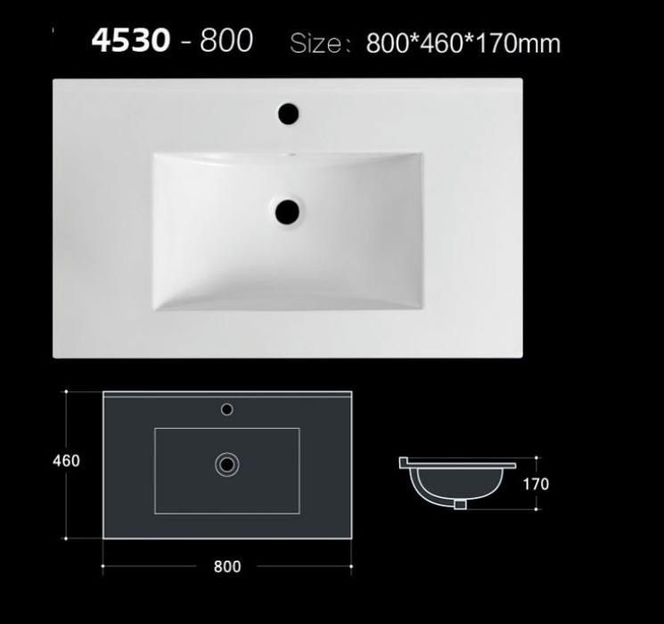 80 cm Matt and glossy color allowed bathroom sink for vanity with CE and CUPC approva