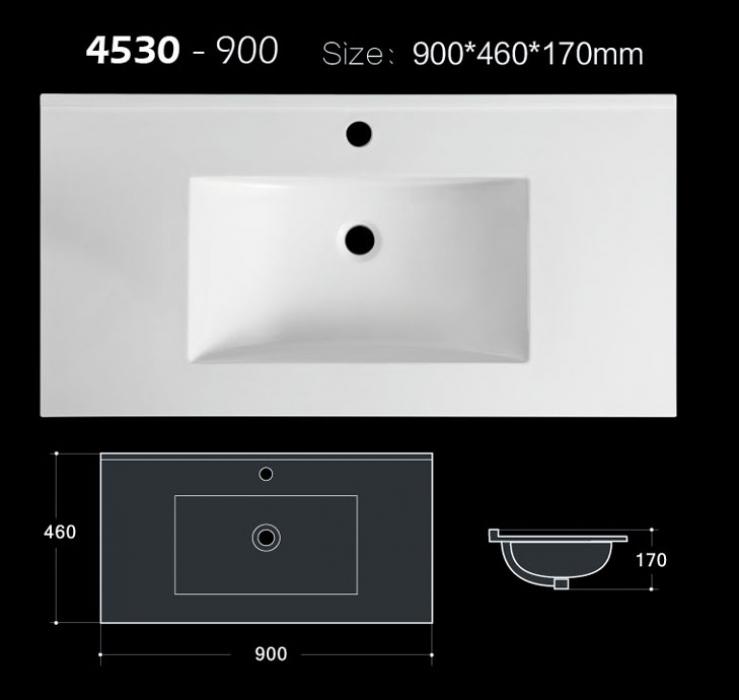 90 cm Matt and glossy color allowed bathroom sink for vanity with CE and CUPC approva