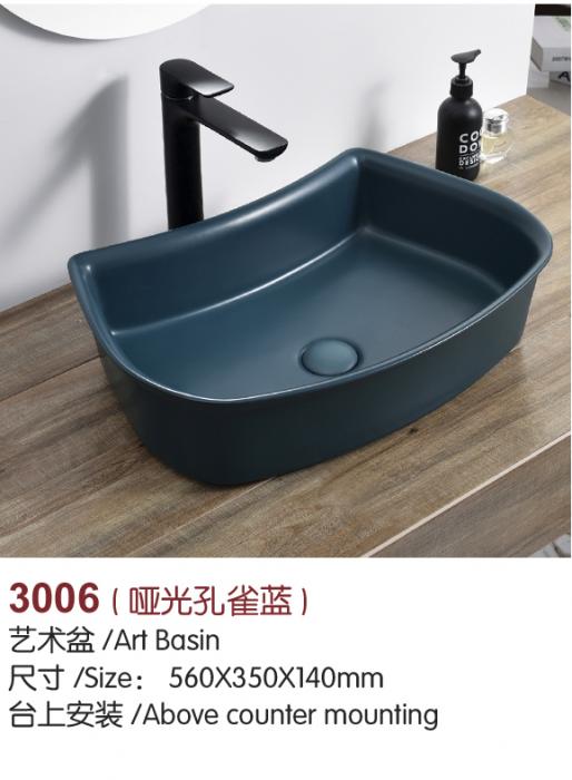 Ocean blue bathroom wash basin