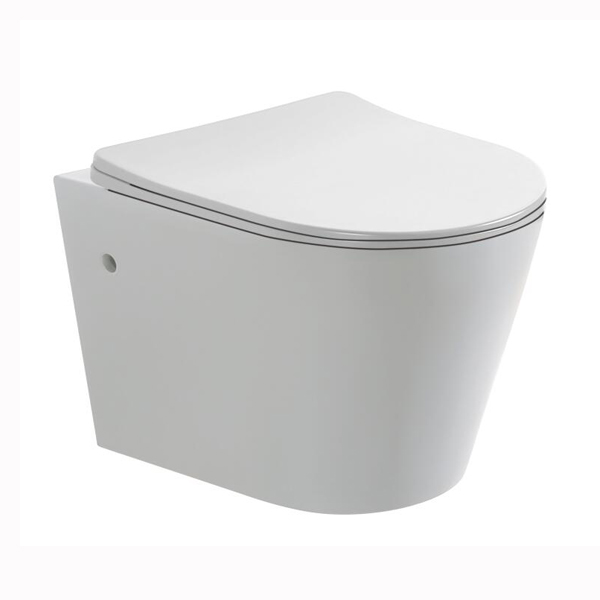 Matt white color wall hung toilet