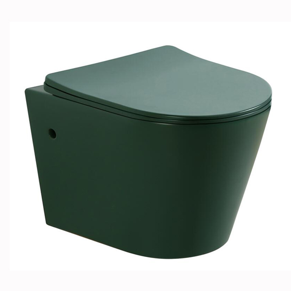 Matt Green color wall hung toilet